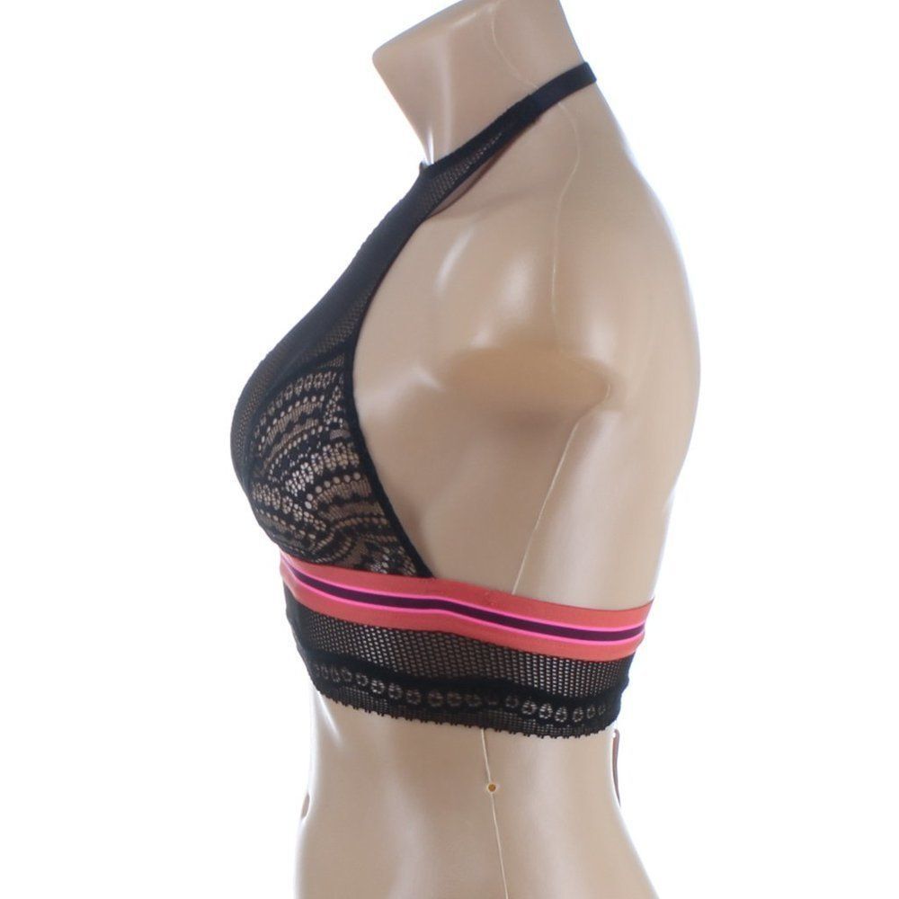 Victoria's Secret Black Mesh Lace High Neck Bralette NWT XS - Picture 8 of 10